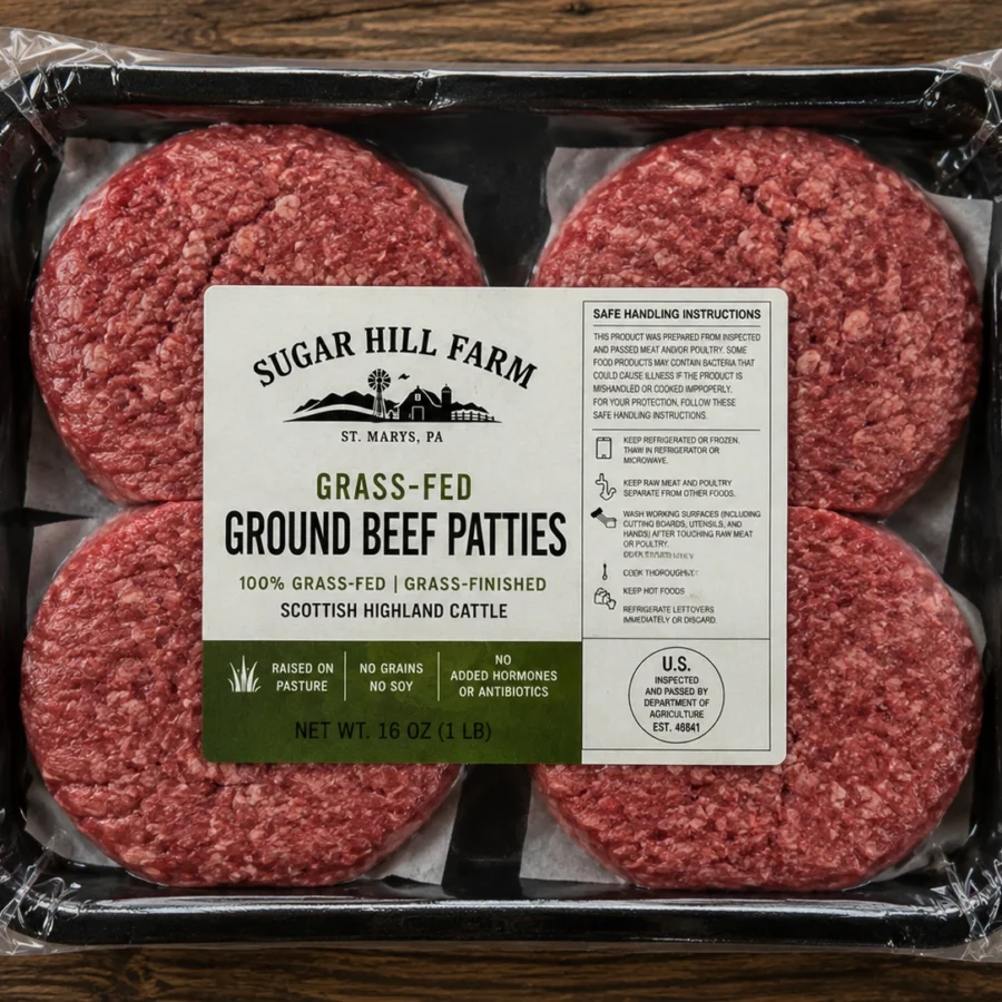 Grass-Fed Ground Beef Patties